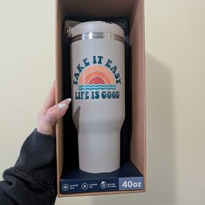 Nomad 40 Oz Life is Good Insulated Tumbler - Cream